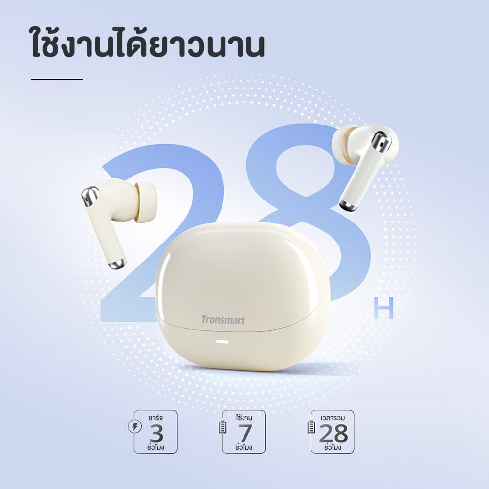 หูฟังไร้สาย TRONSMART SOUNFII R4 - สีเบจ